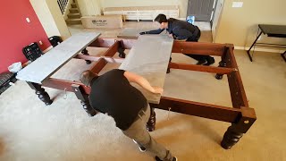 Full size 12ft Riley Snooker table installation time lapse Fitting by Riley England [upl. by Aisena]