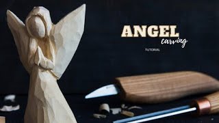 Woodcarving Angel Tutorial [upl. by Kcirderfla827]