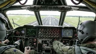 B52 Flight Ops • Takeoff amp Landing  Cockpit View [upl. by Okihcas]