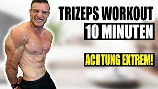 10 Minuten Trizeps Workout für Zuhause  Kombinationsworkout für Qualitätsmuskulatur  Sascha Huber [upl. by Swaine68]