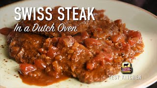 Dutch Oven Classic Swiss Steak Recipe [upl. by Akimet]