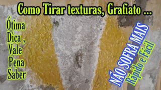 Como retirar textura  grafiato de paredes [upl. by Pryor794]