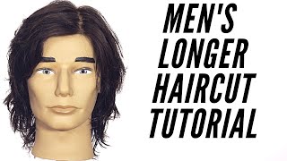 Mens Longer Haircut Tutorial  TheSalonGuy [upl. by Cirtemed]