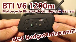 BTI V6 1200m Bluetooth amp Intercom Review [upl. by Ilellan]