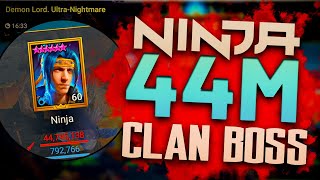 MAX Damage Ninja Bateater Clan Boss Team I Raid Shadow Legends [upl. by Goss300]