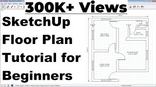 SketchUp Floor Plan Tutorial for Beginners [upl. by Alhsa]