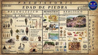 Prehistoria La Edad de Piedra Paleolítico Mesolítico y Neolítico [upl. by Candyce]