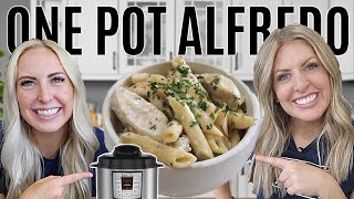 ONE POT Instant Pot Chicken Alfredo Pasta [upl. by Anaej824]