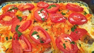 ФИЛЕ ТИЛАПИИ  любой рыбы запеченное в сливках  с овощами Tilapia fillet any fish baked [upl. by Tnerual421]