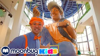 Blippi Visits A Childrens Museum  Blippi  Moonbug Literacy [upl. by Damara]