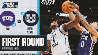 Utah State vs TCU  First Round NCAA tournament highlights [upl. by Siuoleoj]