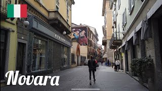 Novara Italy  Winter Walking Tour [upl. by Aisenet]