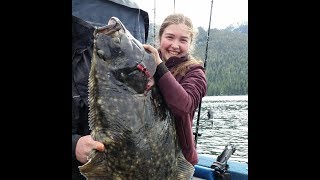 Harpooning Big Butts Halibut Fishing [upl. by Esyli981]