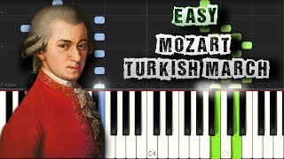 Mozart  Turkish March Rondo Alla Turca EASY  Piano Tutorial Download MIDI  PDF Scores [upl. by Drake572]