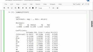 Backward Elimination  Stepwise Regression with R [upl. by Haskins88]