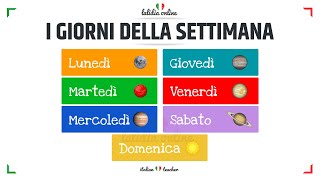 I GIORNI DELLA SETTIMANA  Easy Exercises  VOCABULARY  Italian for Beginners [upl. by Ellehcal]