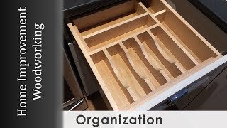 Drawer Organizer Build for Kitchen Makeover [upl. by Anilef]