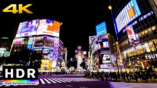 【4K HDR】Night Walk in Tokyo Shibuya 東京散歩 [upl. by Adniled]