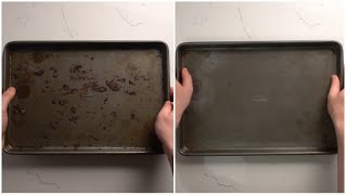 How to clean easily a burned tray [upl. by Peednus]