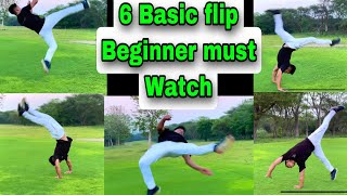 6 basic flip learn at home  how to start flipping [upl. by Adnilem]