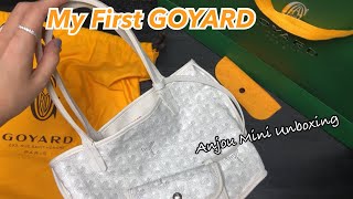 Goyard Anjou Mini White Unboxing [upl. by Krystle]