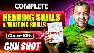 Complete Reading and Writing Skills  GUNSHOT  Farrey  Class 10 English  Alakh Pandey [upl. by Yniar354]