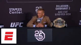 FULL TJ Dillashaw UFC 227 postfight press conference  ESPN [upl. by Atse]