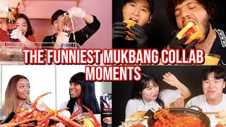 the FUNNIEST mukbang collab moments [upl. by Amees]