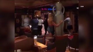 Violent brawl breaks out on Carnival cruise ship [upl. by Lebbie]