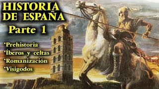 HISTORIA DE ESPAÑA Parte 1  Prehistoria Prerromanos íberos y celtas Romanización y Visigodos [upl. by Pucida]