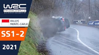 WRC  Rallye MonteCarlo 2021 Highlights Stages 12 [upl. by Arhaz292]