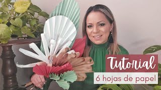 🍂 Tutorial hojas de papel estilo boho  DIY hojas de palma 🌿 [upl. by Baoj]