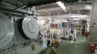 Container ship engine room [upl. by Ennayr129]