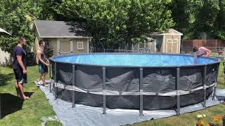 INTEX Pool Setup 20x48 Ultra XTR Timelapse [upl. by Ym866]