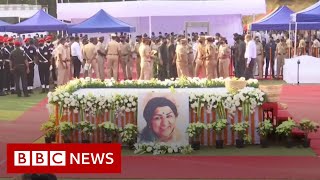 Singer Lata Mangeshkar cremated in Mumbai with full state honours  BBC News [upl. by Obocaj]