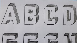 3d Drawing Letter A To Z  How To Draw Capital Alphabet Lettering A Z Easy Simple For Beginners [upl. by Shepard330]