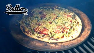 Cooking Pizza On Pit Boss Pellet Grill  Baller BBQ [upl. by Nylla]