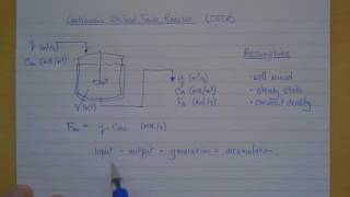 Continuous stirred tank reactor equation [upl. by Trude]