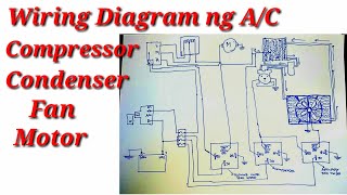 Wiring Diagram ng AC Compressor at AC Condenser Fan Motor [upl. by Cassell270]