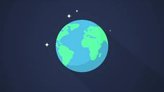 Earth rotating Animation  2D [upl. by Caasi]