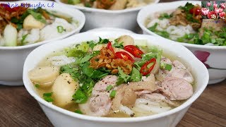 BÁNH CANH GIÒ HEO  Cách tự làm Bánh Canh Cách nấu Bánh Canh Giò Heo và Nấm by Vanh Khuyen [upl. by Nasya]