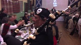 Burns Night 2018  piping in the Haggis and Address to a Haggis [upl. by Rab]