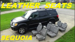 TOYOTA SEQUOIA LEATHER SEAT REPLACEMENT NICE UPGRADE [upl. by Liane]