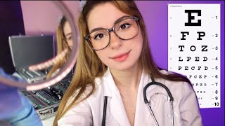 ASMR Eye Exam Lens 1 OR 2 TEST Realistic Medical Roleplay 👓 Glasses Fitting Orbital Light Exam [upl. by Gosnell]