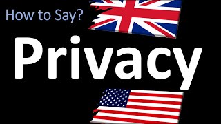 How to Pronounce Privacy  UK British Vs USA American English Pronunciation [upl. by Alamak271]