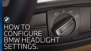 BMW UK  How do I configure my BMW headlight settings [upl. by Nelluc]