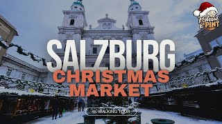 Christmas 4K Walking Tour  Salzburg Christmas Markets [upl. by Kyl]