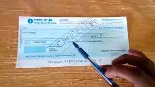 How to create a Cancelled Cheque  Creating Cancelled Cheque [upl. by Iggam]