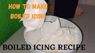 BOILED ICING TUTORIAL  BOILED ICING RECIPE THE FOOD COURT PH [upl. by Cathlene]