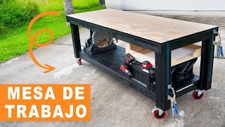 Cómo Construir una Mesa de Trabajo  Carpintería y Bricolaje [upl. by Maurilla942]